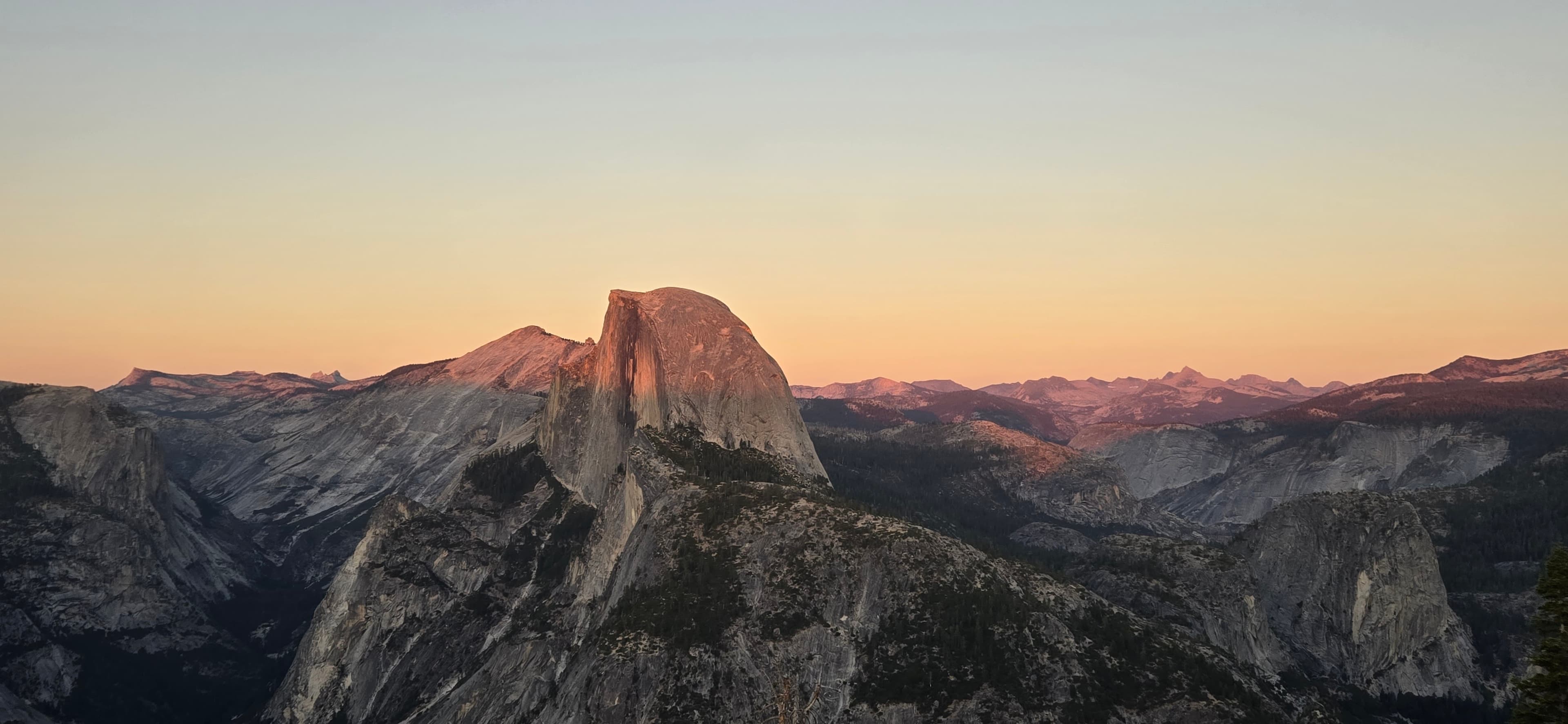 Half Dome at sunset, Yosemite Valley