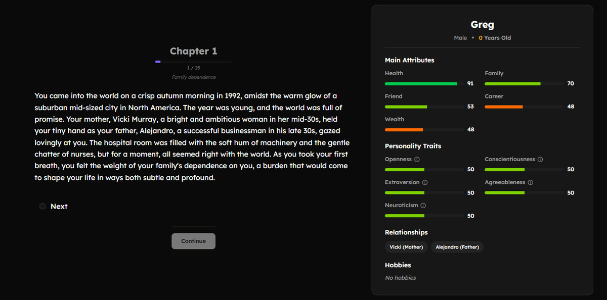 Mr. Nobody - Interactive Fiction Game